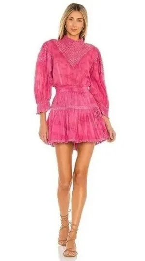 NEW NWT LoveShackFancy Viola Mini Babydoll Dress Pink XS thumbnail 1