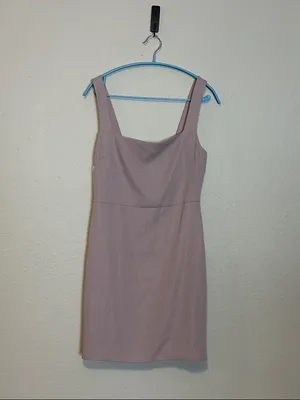 Aritzia BABATON ‎ 90s mini dress Fawn Pink Size 4 NWT thumbnail 3