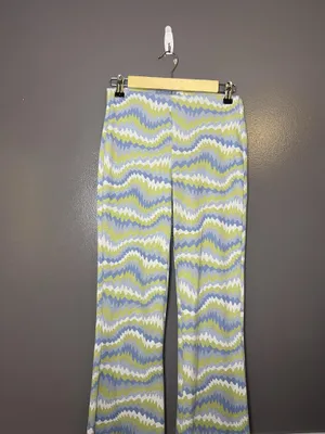 Urban Outfitters Pants Womens Small Multicolor Knit Flare Leg Geometric Stretch thumbnail 3