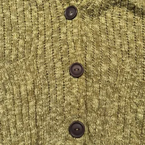 Free People Cardigan Sunset Drive Slub Academia Cottage Oversize Olive Large thumbnail 4
