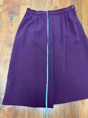 Vintage 1970s Gucci 100% Wool Burgundy A-Line Skirt Made in Italy S thumbnail 11