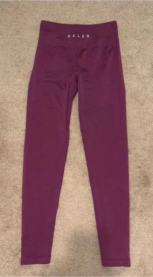 Women’s CELER Plum High-Rise Seamless Leggings Size: S thumbnail 1