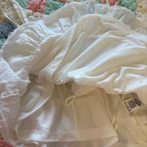 aeropostale white crochet eyelet lace babydoll cami top size s tiered ruffle hem thumbnail 8