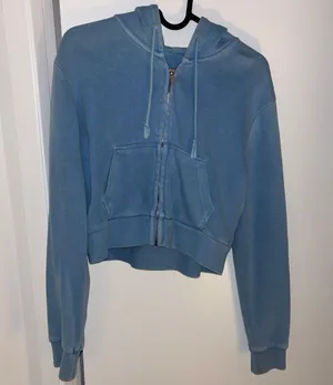 Brandy Melville crop zip hoodie thumbnail 2