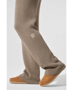Alo Yoga Domain Rib Knit Sweatpant Gravel S thumbnail 4