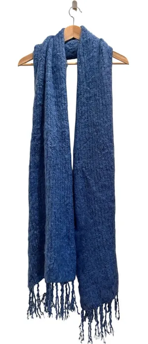 Aerie Blanket Scarf Blue Fuzzy Cozy NWT thumbnail 1