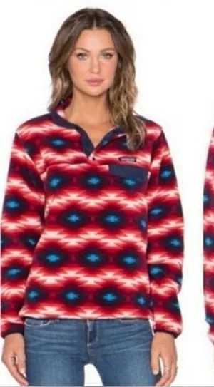 Patagonia Pullover Womens Synchilla Snap-T Wild Desert Aztec Pattern Size S thumbnail 1