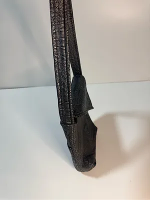 Black Crocodile Embossed Shoulder Bag Handbag thumbnail 7