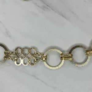 Textured Gold Chain Belt Circle Lattice XS/S ✨ thumbnail 5