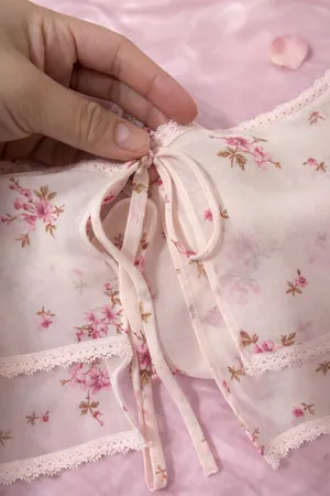 Victoria’s Secret Dream Angels – Wisteria Sheer Chiffon Flutter Cami Set thumbnail 3