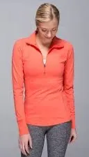 The shirt is a Lululemon Race With Grace 1/2 Zip Pullover Sz 6 nwot thumbnail 1