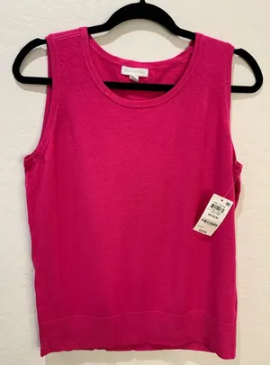 Charter club‎ Preppy Pink vest size medium A22 thumbnail 1