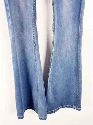 FREE PEOPLE We The Free Penny Pull-On Flare Legs Distressed Jeans, Size 27 thumbnail 8