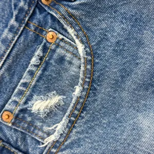 Levis Premium Sz 501 Button Fly Cut Off Denim Short Size 4 Sz 27 Jean Distressed thumbnail 2