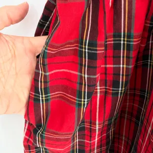 Old‎ Navy Tartan Plaid Mini Dress Womens Medium Red Smocked Puff Sleeve Holiday thumbnail 8