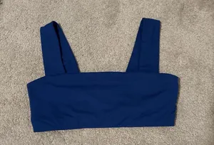 reformation dark blue sports bra thumbnail 1