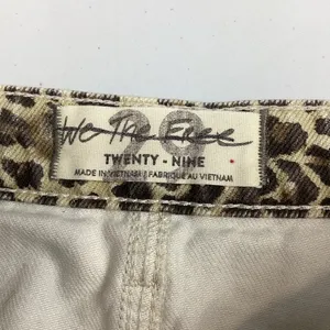 Free People Animal Print Distressed Denim Mini Skirt Size 29 NEW! Retail $78 thumbnail 6