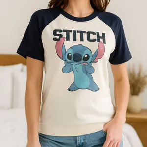 Disney Stitch Short Sleeve Sweater Top thumbnail 1