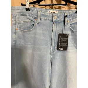 PAIGE Anessa High Rise Wide Leg Ankle Jean Light Wash Size 32 thumbnail 5