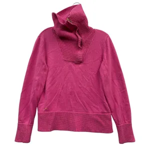Y2K Lauren Ralph Lauren Womens Pink Half Zip‎ Mock Neck Pullover Sweater Size MD thumbnail 1