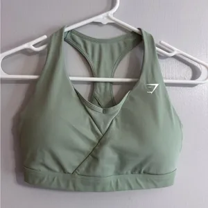Gymshark Sage‎ Green Sports Bra Size Small thumbnail 1