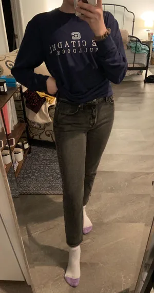 Levi's Wedgie Straight Black Jeans thumbnail 7