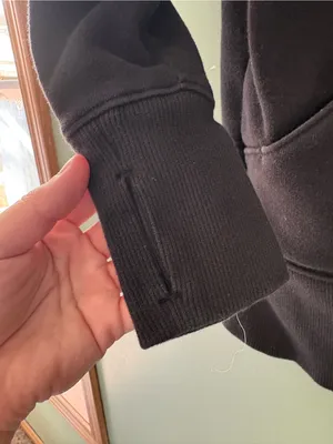 Athleta‎ Black Half-Zip Hoodie Sweatshirt thumbnail 4