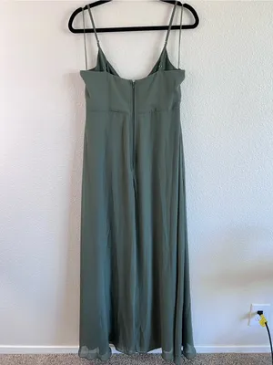Birdy Grey Women's Amy Dress Spaghetti Strap Slit Chiffon Sean Glass Formal thumbnail 4