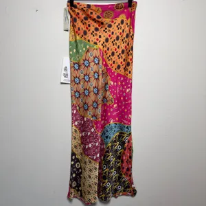 NEW $130 Never Fully Dressed Women Morocco Dorris Maxi Skirt Patchwork Celestial thumbnail 3