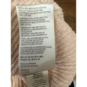 Free People Red Delicious Peach Waffle Knit Smocked Thermal Top‎ Women's Medium thumbnail 5