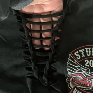 Sturgis size medium black biker tshirt Vance bike wear lace front harley thumbnail 4