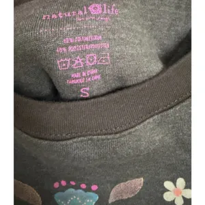 Natural Life Floral Graphic Grey Pullover Crewneck Sweatshirt Pockets Oversize S thumbnail 3