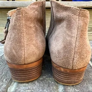 Lucky Brand suede leather perforated ankle booties 9.5 thumbnail 6