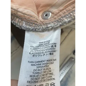 Y2K Armani Exchange Studded Denim Shorts Distressed Acid Wash Grunge Size 12 thumbnail 9