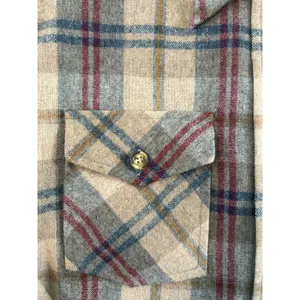 Vintage 70s P.S. Philip Scott Wool Blend Flannel Button Up Shirt Brown Plaid S thumbnail 6