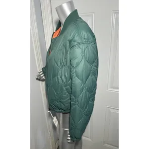 Marine Layer Avalon Lightweight Quilted Bomber Jacket Rainforest Green M NWT thumbnail 9