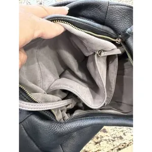Vince Camuto Black Pebbled Leather Slouchy Hobo Crescent Shoulder Bag thumbnail 7
