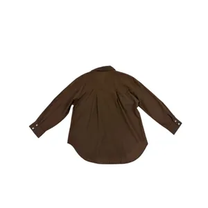 ZARA Brown Long Sleeve Button Down Shirt Size XS thumbnail 3