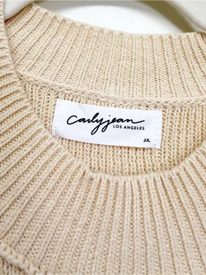 NEW CARLY JEAN LOS ANGELES CJLA Avila Cropped Sweater Green Stripe 2X thumbnail 4