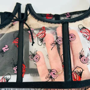 For Love & Lemons Rosie Bow Ice Cream Corset Top size Medium thumbnail 8
