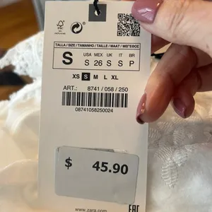 Zara Openwork Embroidered Top thumbnail 3
