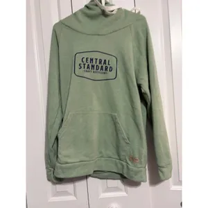 Good Land Supply Co Hoodie Central Standard Distillery Funnel Neck Green‎ L thumbnail 3