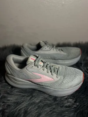 Brooks Adrenaline GTS 24 Women's Light Gray and Pink Running Sneakers Size 7.5 thumbnail 5