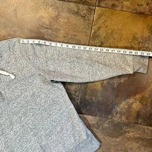 Old Navy Gray Lace Up Sweatshirt Large thumbnail 4