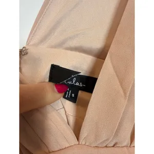 Lulus Heavenly Hues Blush Dress Bridesmaid Homecoming Slit Romantic Flowy Small thumbnail 5