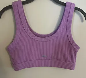 ALO Yoga Wellness Bra in Pink Lavender, Size Small, Like New! thumbnail 5