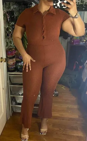 SheIn rib-knit jumpsuit thumbnail 2