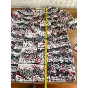 By Malene Birger Postcard‎ City Print Long Sleeve Blouse Pink Cream Size 34 XS thumbnail 8