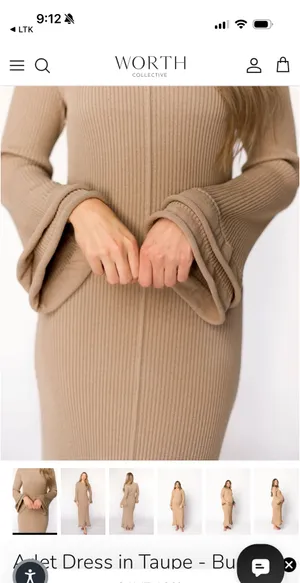Worth collective Arlet dress Brown Size L thumbnail 3