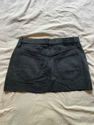 Abercrombie & Fitch high rise black denim mini skirt thumbnail 3
